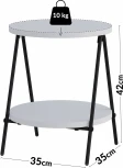 Стол приставной ESSEL SIDE TABLE (Белый) LEVE