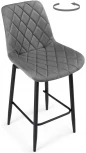 Полубарный стул Notta Баодин К Б/К крутящийся темно-серый / черный 520608