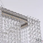 Подвесная люстра светодиодная APL LED Sicilia SH04.71.B.Ni.4000 (220V, хрусталь, на тросе)