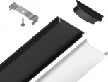 Алюминиевый профиль накладной гибкий для светодиодной ленты до 15мм Ambrella Illumination GP1600BK