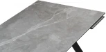Керамический стол Woodville Габбро 120х80х76 серый мрамор / черный 530828