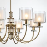 Подвесная люстра Odeon Light Saga 5088/8 античная бронза/стекло E14 8*40W (220V, на цепи)