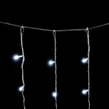 Гирлянда Занавес Облегченный 2 x 3 м Белый с Мерцанием Белого Диода 220В, 600 LED, Провод Прозрачный ПВХ, IP54