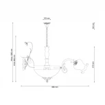 Подвесная люстра Lucia Tucci Fiori Di Rose 105.6.2 (220V, муранское стекло, на цепи, цветы, ветки, розы)