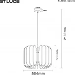 Подвесной светильник ST Luce Sentito SL3004.423.01 Черный/Серый E27 1*60W (220V, на проводе)