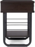 Прикроватная тумба Woodville Малгома черная / венге 511607