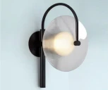 Настенный светильник Kink Light Мелисса 08439,19(21) черный/дымчатый Led 8W (4000K) (220V, круглые)