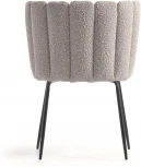 Стул Aniela из серой ткани букле и черными металлическими ножками La Forma (ex Julia Grup) арт.108114