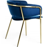 Обеденный стул La Forma (ex Julia Grup) Runnie (Золотой,Синий/ Металл,Пена,Фанера,Сталь)