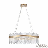 Подвесная люстра Arte Milano Venezia 312011/D800 BS (регулировка яркости, LED, 220V, хрусталь, пульт управления, на тросе, круглые)