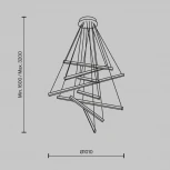 Подвесной светильник Maytoni Line MOD016PL-L96BK (LED, 220V, на тросе)