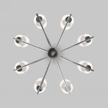 Подвесная люстра Wi-Fi Eurosvet Caprera 60146/8 никель (220V, управление смартфоном, голосовое управление, умный дом - Minimir Home, Алиса, Маруся, Салют, на цепи)