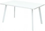 Стол ФИН 120 Белый, стекло/ Белый каркас М-City