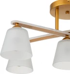 Потолочная люстра на штанге Escada Silva 1101/5PL 5х60Вт E27, металл/стекло, золото