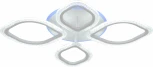 Люстра потолочная светодиодная Bubble 10251/4 LED*70+5W White (регулировка яркости, 220V, пульт управления, цветы)
