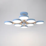 Потолочная люстра Wi-Fi на штанге Turna L8 Blue By ImperiumLoft Turna-B01 (LED, 220V, голосовое управление, умный дом - Алиса)