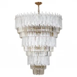 Подвесная большая люстра каскадная L'Arte Luce Glacier L05020 (220V, хрусталь, на цепи)