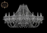 Подвесная большая люстра Art Classic 11.11 11.11.20.400.Cr.Sp (220V, хрусталь, на цепи, подсвечник, свеча)