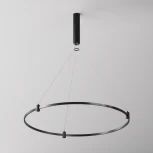 Подвесной набор с основанием под блок питания для круглого шинопровода Flarity черный Maytoni Accessories for tracks Flarity TRA154SW-BB-R-B (24V, на тросе)