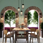 Уличный светильник подвесной Odeon Light Dunes 4834/1 (220V, на цепи, круглые, IP44)