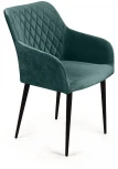 Стул с подлокотниками Robert, бархат зелёный 19 Top Concept ROBERT 76167