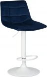 Стул барный DOBRIN TAILOR WHITE (синий велюр (MJ9-117))