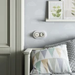 Выключатель на 4 положения двухклавишный Vintage (слоновая кость матовый/хром) Werkel W5822055 (a058782)