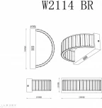 Настенный светильник iLedex Woodstock W2114 BR (220V)