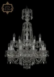 Подвесная люстра Art Classic 11.11 11.11.10+5.195.2d.XL-85.Cr.Sp (220V, хрусталь, на цепи, подсвечник, свеча)