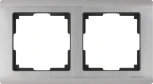 Рамка на 2 поста Metallic (глянцевый никель) Werkel W0021602 (a051002)