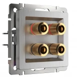 Акустическая розетка (cеребряный рифленый) Werkel W1185009 (a051351)