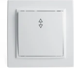 Переключатель одноклавишный (белый) Stekker Эрна 39617