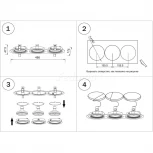 Рамка для трех встраиваемых светильников Lightstar Intero, овал, черный