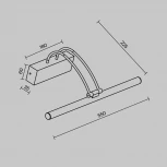 Подсветка для картин Maytoni Finelli MIR004WL-L12B (LED, 220V)
