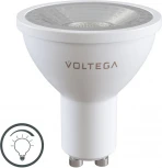 Лампочка светодиодная полусфера белая колба GU10 6 Вт 600 lm 2800K Voltega Sofit GU10 Lens 7108
