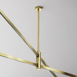 Крепление потолочное Medium двойное 300мм Flarity латунь Maytoni Accessories for tracks Flarity TRA158С-D1-BS (24V)