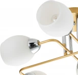 Потолочная люстра на штанге Escada Hope 1132/6P Gold 6x60Вт E27, металл/стекло, золото/серебро