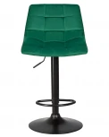 Стул барный DOBRIN TAILOR BLACK (зеленый велюр (MJ9-88)) 5017_BlackBase-LM BLACK, цвет сиденья зеленый (MJ9-88), основания черный