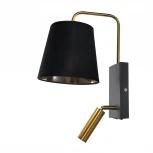 Бра для чтения Escada Comfy 589/1A E14*40W Black/Brass Black (220V, выключатель)