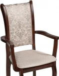 Кресло Woodville Вилмот темный орех / бежевый 527064
