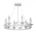 Подвесная люстра Vitaluce V4893-0/6S (220V, на тросе, свеча, кольцо, птички)