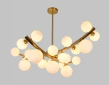 Потолочная люстра на штанге Alfa Light F1624-23 (220V, шарики, молекулы)
