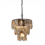 Подвесная люстра Vitaluce V5279-1/6+1 (220V, хрусталь, на цепи, круглые)