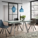 Обеденный стул La Forma (ex Julia Grup) Alve (Серый/ Пена,Сталь,Фанера)