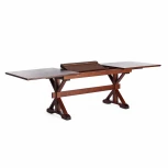 Стол VEGAS (mod. T-404E) Темный орех (HN GLAZE) (дерево гевея, МДФ)
