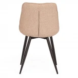 Стул ABRUZZO ( mod. 8060 ) ткань: серо-бежевый, ножки: черный (металл,ткань)