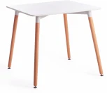 Стол JOHN (mod. T1003) МДФ/дерево, 80 х 75 см , White (Белый) / Natural (натуральный) Tetchair 15173