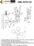 Бра Omnilux Vitereta OML-52701-03 (220V, листья, ветки)