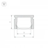 Профиль PIK-1007-2000 ANOD (Алюминий) 023856 Arlight