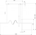Подвесной светильник Eurosvet Brace 90267/2 черный (LED, 220V, на проводе)
